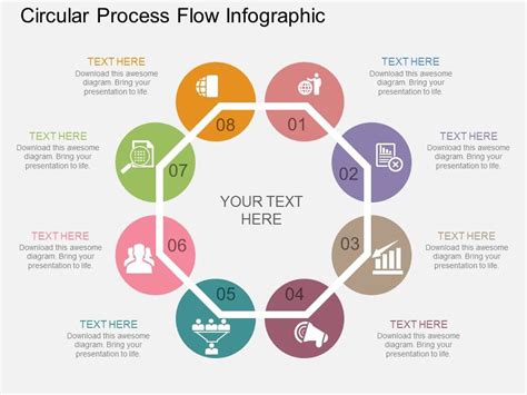 Circular Process Flow Infographic Powerpoint Template