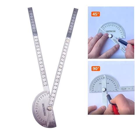 Jual Stainless Degree Protractor Mm Mm Busur Derajat Pengukur