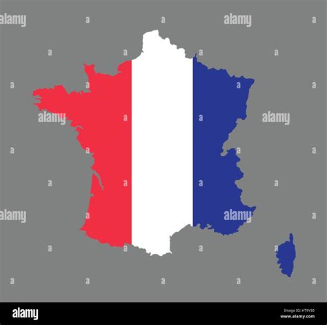 France Map Vector With The French Flag Stock Vector Image And Art Alamy