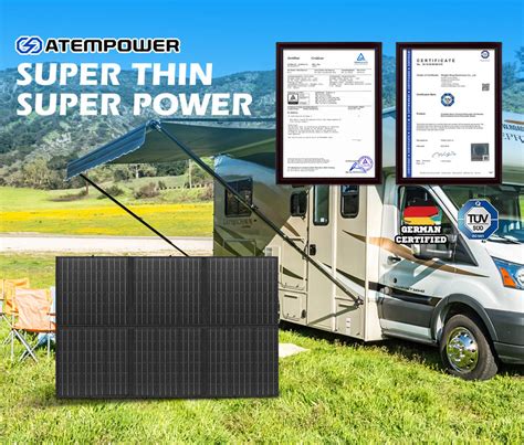 New ATEM POWER 12V 300W Folding Solar Panel PET Films MPPT Controller