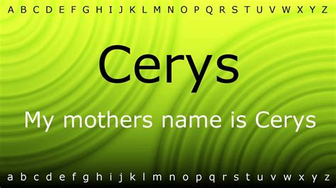 Here I Will Show You How To Say Cerys With Ziramp4 Youtube