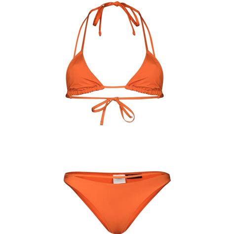 Jacquemus Set Bikini Le Maillot Peirado Arancione Stileo It