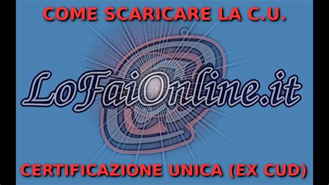 Come Scaricare La Certificazione Unica Ex Cud Dal Sito Inps YouTube