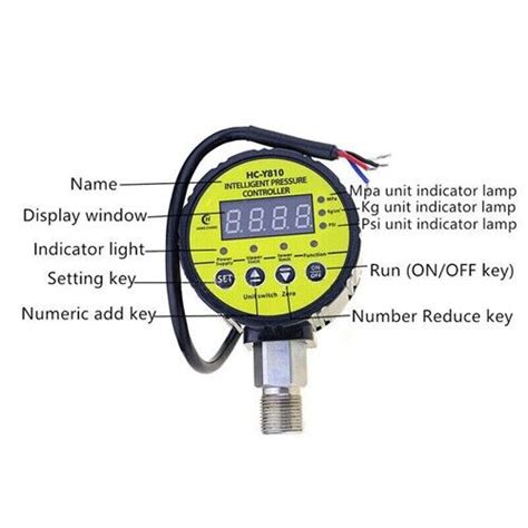 Hc Y810 Digital Pressure Gauge Intelligent Pressure Gauge Switch Controller 12v Ebay