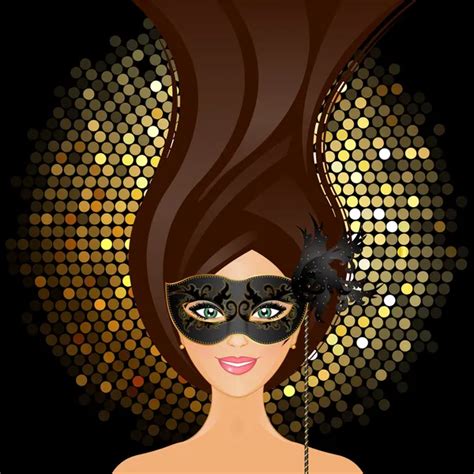 Vector Illustration Of Woman With Mask Stock Vector Image By ©yuliaglam