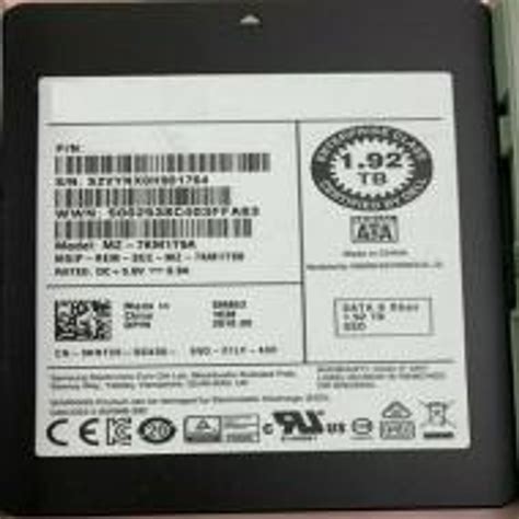 Mz 7km1t9a Samsung Sm863 192tb Mixed Use Sata 6gbps 25inch Mlc Enterpise Internal Solid