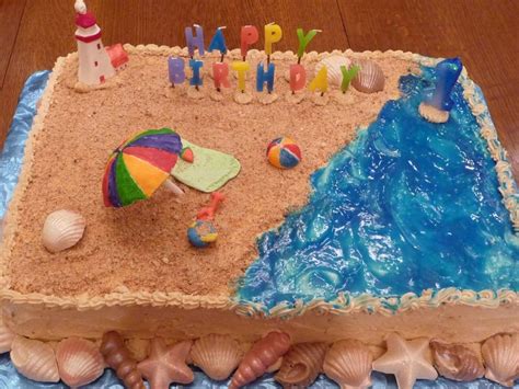 Beach Birthday Cake