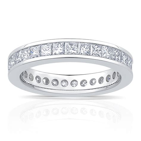 Ctw Princess Cut Channel Set Diamond Eternity Ring In