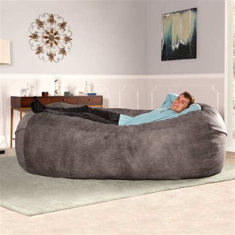 Jaxx Sofa Saxx 7 Foot Giant Bean Bag Lounger Padded Microvelvet