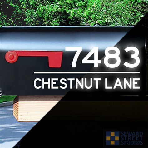 Reflective Mailbox Address Decal Custom Street Name Sticker