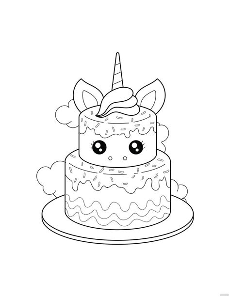 Coloring Pages Printable Unicorn Cake Coloring Pages Hot Sex Picture