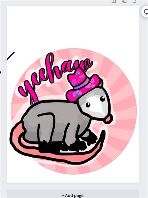 Cowboy Possum Sticker Etsy