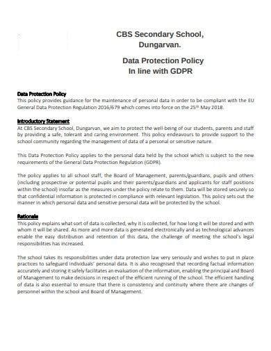 Free 10 School Data Protection Policy Samples In Ms Word Pdf