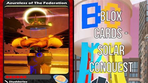 Roblox Blox Cards Solar Conquest Federation Fiend Youtube