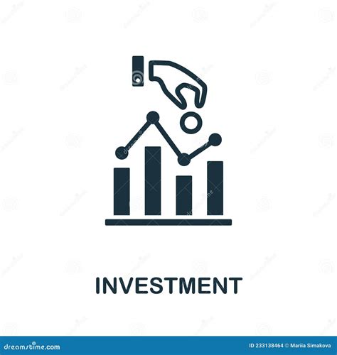 Ic Ne D Investissement Signe Monochrome De La Collection Conomie De