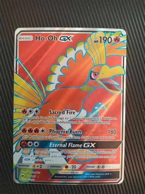 Ho Oh Gx Pokemon Burning Shadows Sun Moon Full Art Rare