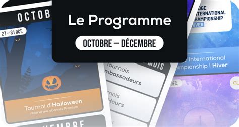 Le programme des événements Funbridge doctobre à décembre 2021 Blog