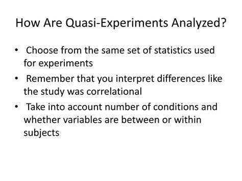 PPT - QUASI-EXPERIMENTS PowerPoint Presentation, free download - ID:868344