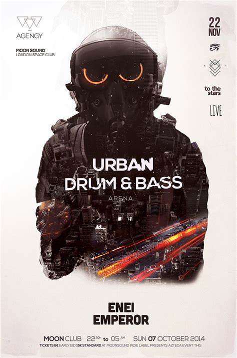 Drum Bass Poster Flyer Design Web Design Banner Design Layout