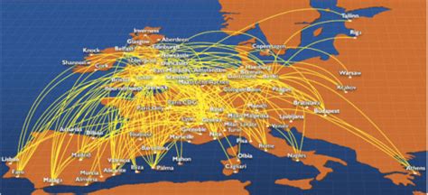 Airline Maps on Tumblr: EasyJet route map, 2005