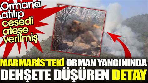 Marmaris teki orman yangınında dehşete düşüren detay Ormana atılıp