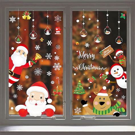 Ximishop Pegatinas De Navidad Con Copo De Nieve Para Ventana