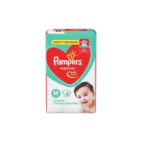 PAÑALES PAMPERS MEDIANO X 8 Comprar en Pepipochi