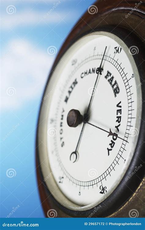 Weather Barometer Stock Photo Image Of Closeup Foreground 29657172