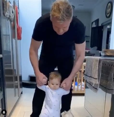 Gordon Ramsay's son Oscar walks for first time - with a little help ...