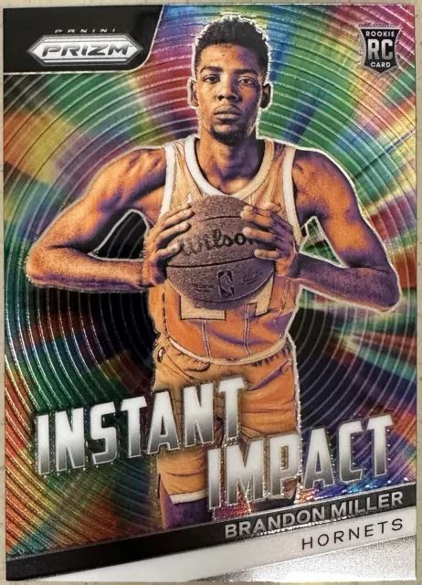 2023 24 BRANDON MILLER recrue impact instantané Panini Prizm Charlotte