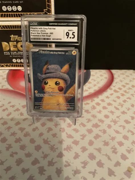 Pok Mon X Van Gogh Pikachu With Grey Felt Hat Black Star Promos