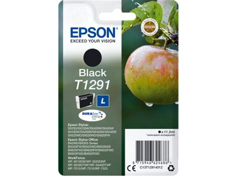 Cartucho De Tinta Original EPSON T1291 Manzana 11 2 Ml Negro