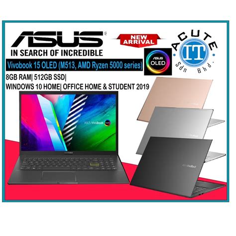 Asus Vivobook M Amd Fhd Oled Laptop Shopee Malaysia