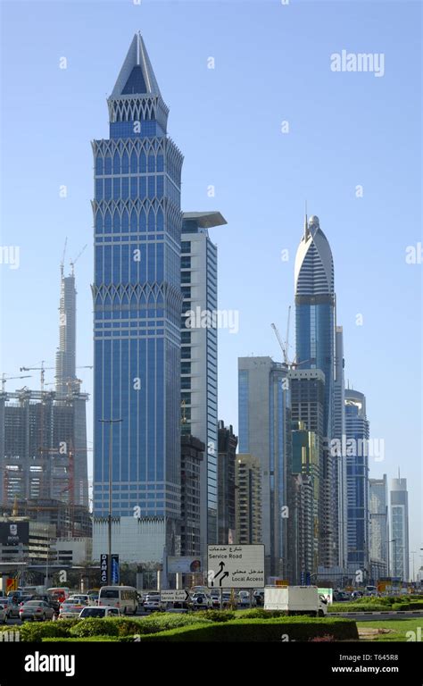 Sheikh Zayed Road Dubai Stock Photo Alamy