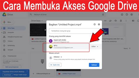 Cara Membuka Akses Link Google Drive YouTube