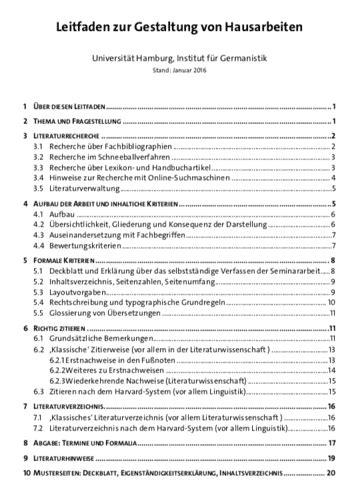 Inhaltsverzeichnis Hausarbeit Tipps Zur Richtigen Gestaltung