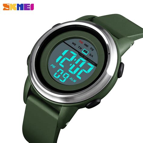 SKMEI reloj Digital para hombre cronógrafo con pantalla LED