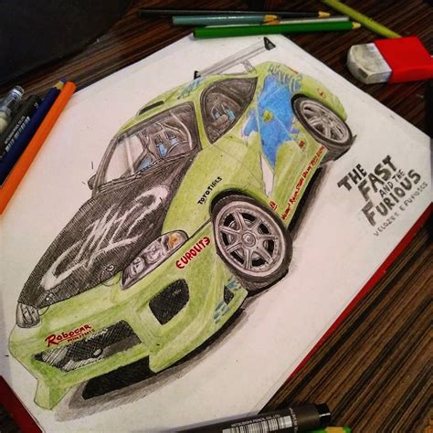 Mitsubishi Eclipse Fast And Furious Drawing