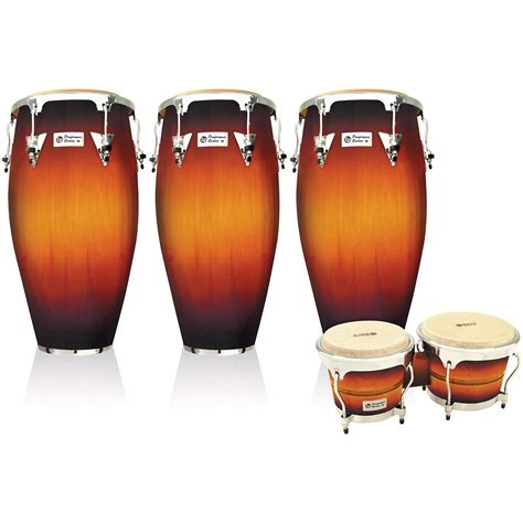 Lp Performer Series 3 Piece Conga And Bongo Set With Chrome Hardware