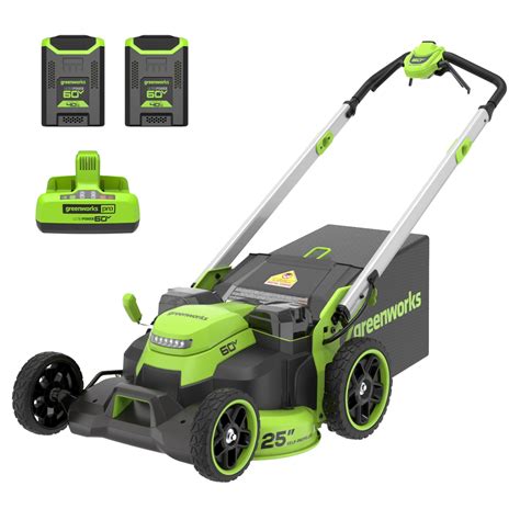 Greenworks 60v 21” Self Propelled Lawn Mower With 2 50 Ah Batteries And Rapid Charger 2546202