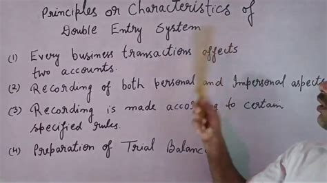 Accounts Class 11 Characteristics Of Double Entry System Youtube