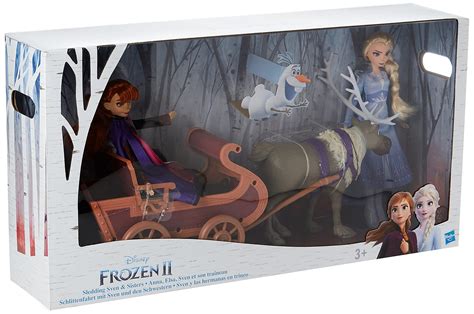 Disney Frozen Sledding Sven And Sisters Elsa And Anna Fashion Dolls