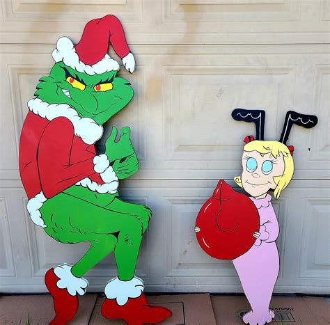 4ft Grinch And Cindy Lou Who Etsy