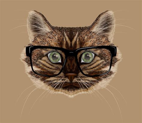 Premium Vector Cat Portrait