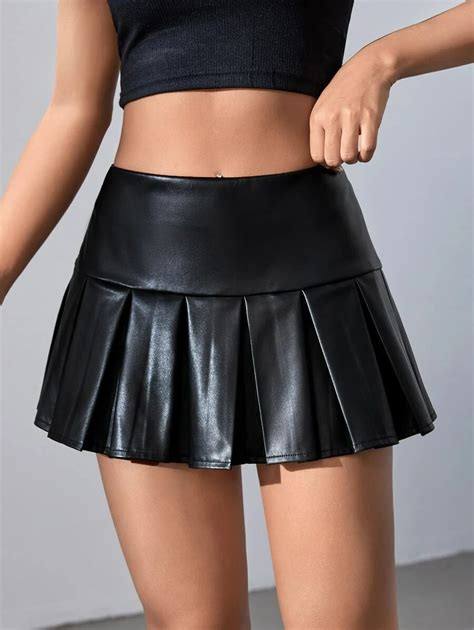 Shein Usa Short Leather Skirts Mini Skirts Skirts