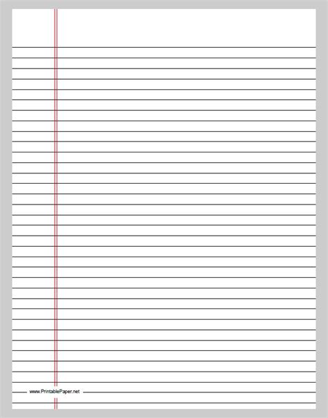 Lined Paper Printable Template