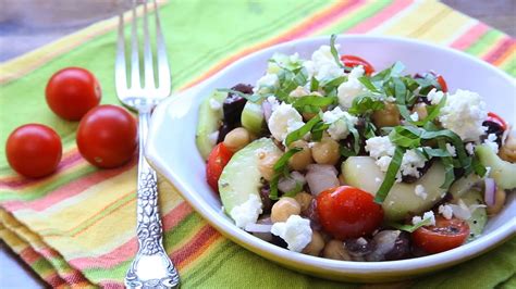 Salade de pois chiches à la grecque YouTube