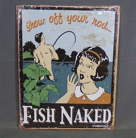 Fish Naked Tin Sign X Rocky Mountain Estate Brokers Inc
