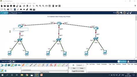 Static Routing Using 3 Routers Part 1 Youtube