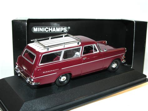 Minichamps 1960 Opel Rekord P2 Caravan Rubinrot Modellauto 1 43